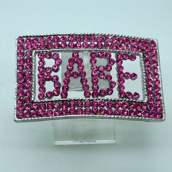 unisex style fancy BABY Letter Belt Buckle with pink Rhinestone Fashion party - Picture 2 of 4